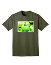 Watercolor Green Tomatoes Adult Dark T-Shirt-Mens T-Shirt-TooLoud-Military-Green-Small-Davson Sales