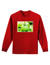 Watercolor Green Tomatoes Adult Long Sleeve Dark T-Shirt-TooLoud-Red-Small-Davson Sales