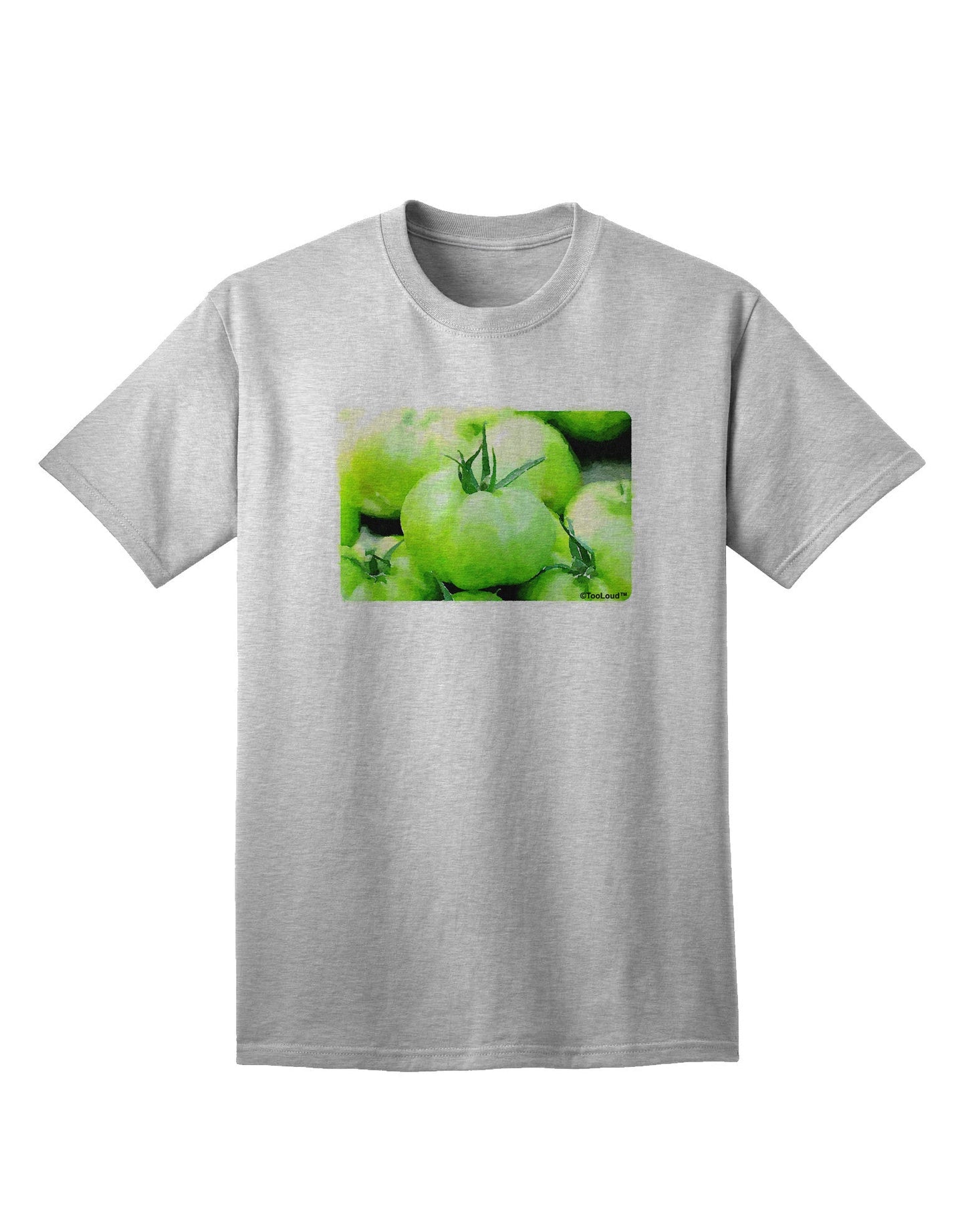 Watercolor Green Tomatoes Adult T-Shirt-Mens T-Shirt-TooLoud-AshGray-Small-Davson Sales