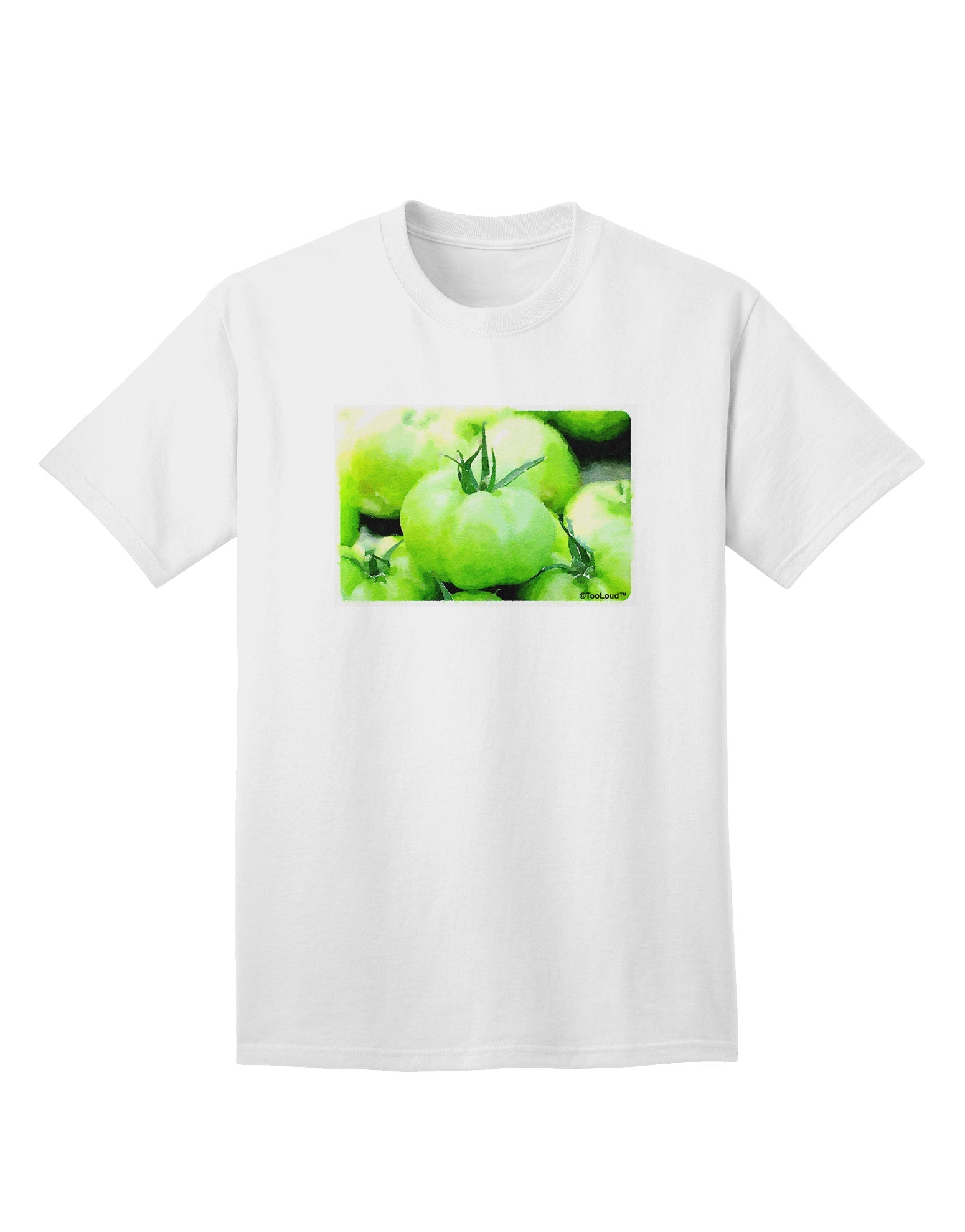 Watercolor Green Tomatoes Adult T-Shirt-Mens T-Shirt-TooLoud-White-Small-Davson Sales