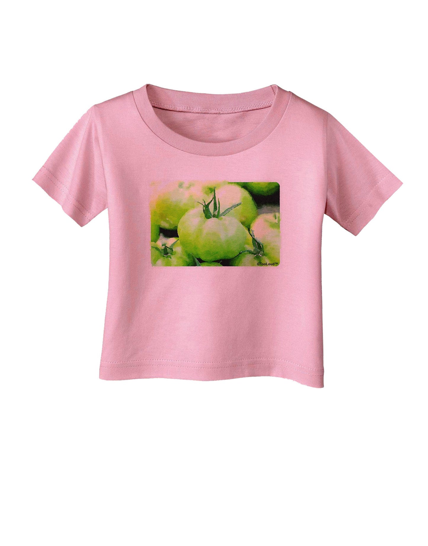 Watercolor Green Tomatoes Infant T-Shirt-Infant T-Shirt-TooLoud-Candy-Pink-06-Months-Davson Sales
