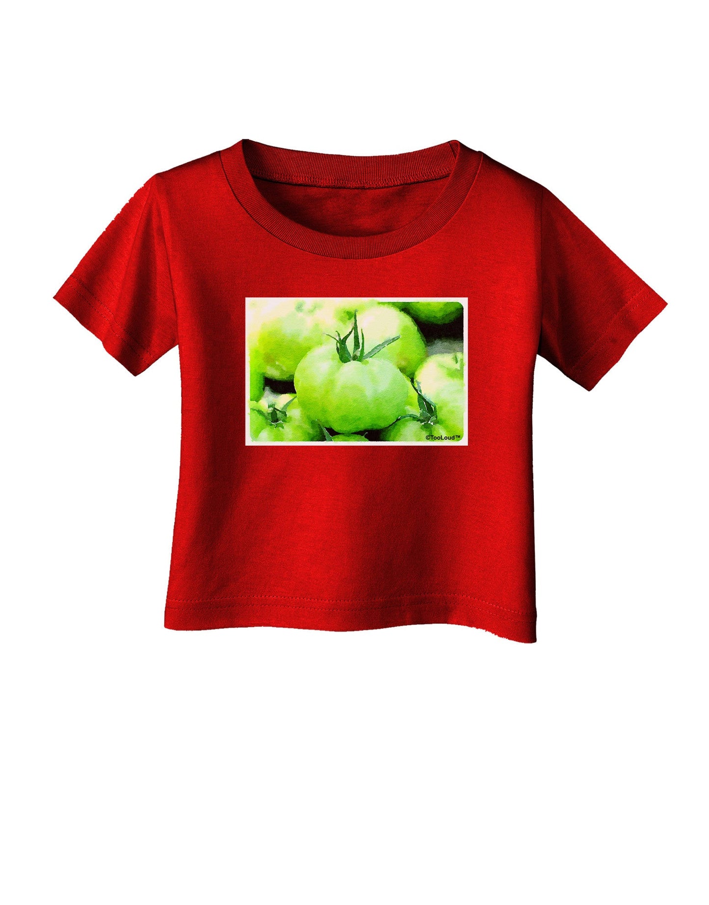 Watercolor Green Tomatoes Infant T-Shirt Dark-Infant T-Shirt-TooLoud-Red-06-Months-Davson Sales