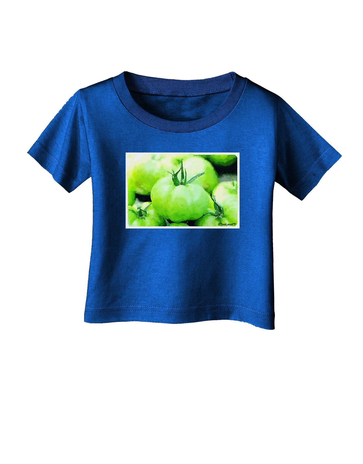 Watercolor Green Tomatoes Infant T-Shirt Dark-Infant T-Shirt-TooLoud-Royal-Blue-06-Months-Davson Sales