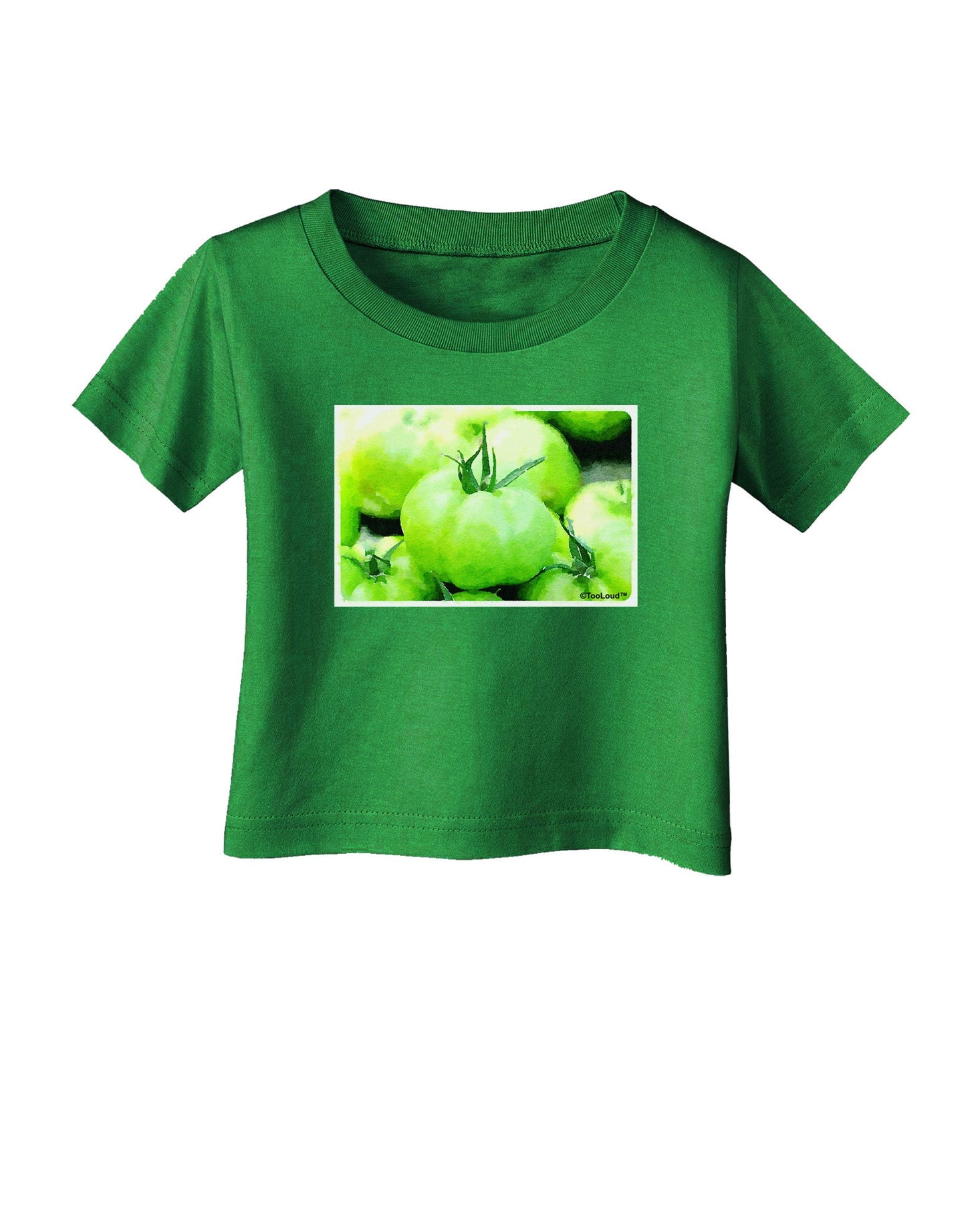 Watercolor Green Tomatoes Infant T-Shirt Dark-Infant T-Shirt-TooLoud-Clover-Green-06-Months-Davson Sales