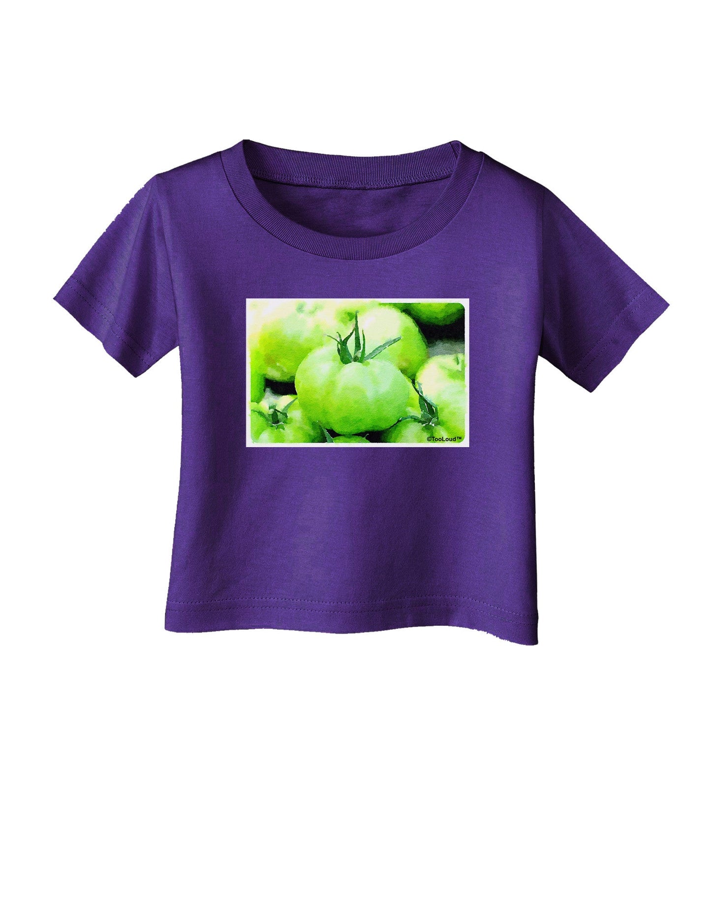 Watercolor Green Tomatoes Infant T-Shirt Dark-Infant T-Shirt-TooLoud-Purple-06-Months-Davson Sales