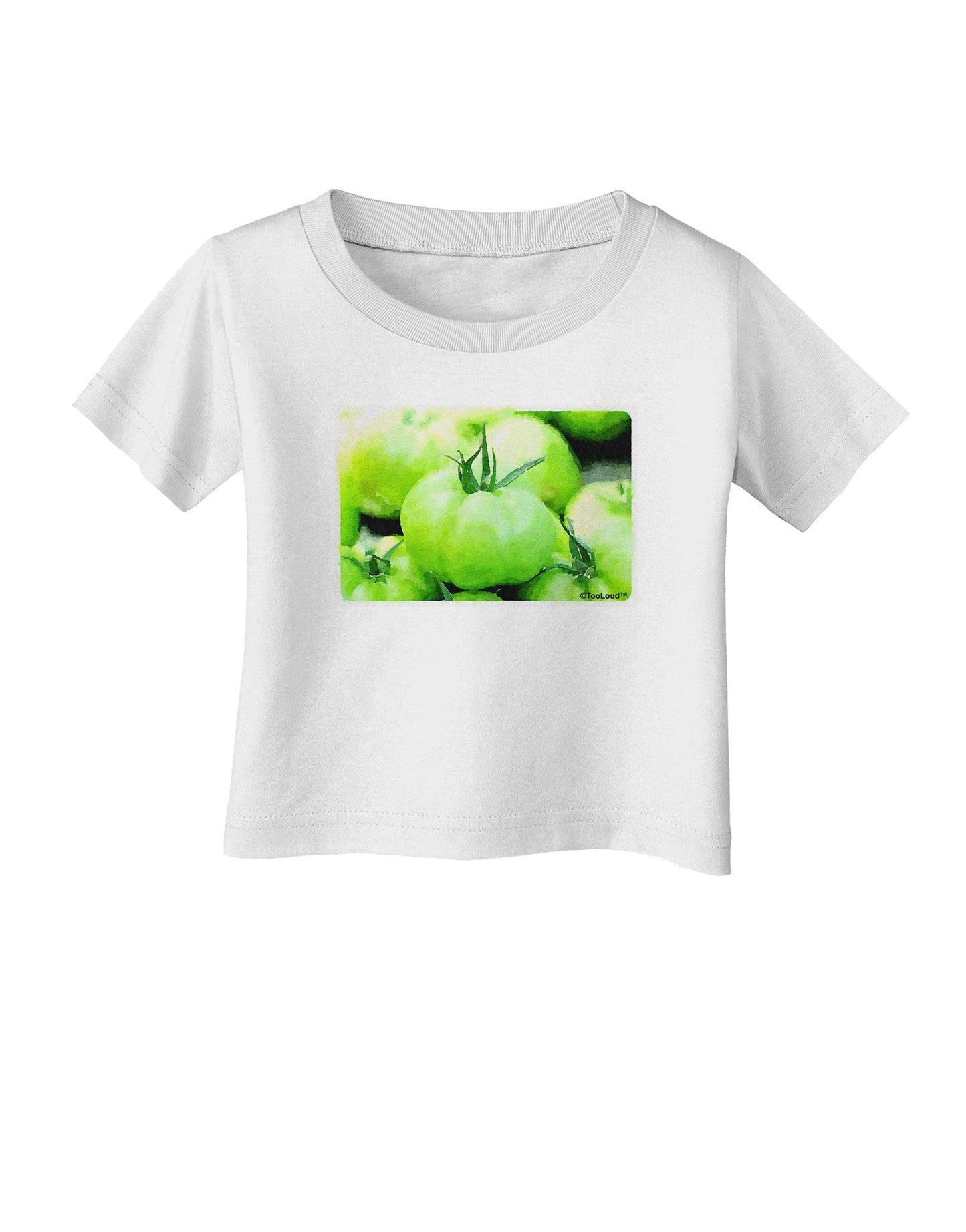 Watercolor Green Tomatoes Infant T-Shirt-Infant T-Shirt-TooLoud-White-06-Months-Davson Sales