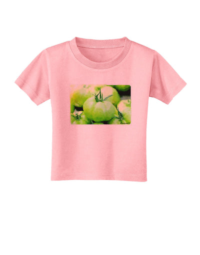 Watercolor Green Tomatoes Toddler T-Shirt-Toddler T-Shirt-TooLoud-Candy-Pink-2T-Davson Sales