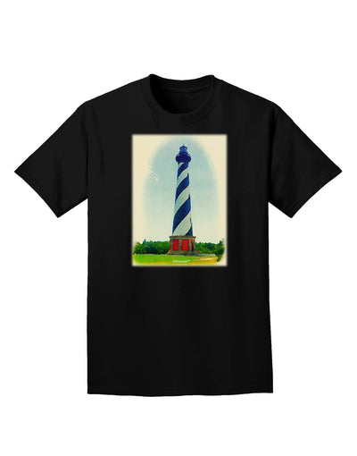 Watercolor Lighthouse 1 Adult Dark T-Shirt-Mens T-Shirt-TooLoud-Black-Small-Davson Sales