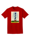 Watercolor Lighthouse 1 Adult Dark T-Shirt-Mens T-Shirt-TooLoud-Red-Small-Davson Sales