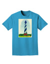 Watercolor Lighthouse 1 Adult Dark T-Shirt-Mens T-Shirt-TooLoud-Turquoise-Small-Davson Sales