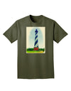 Watercolor Lighthouse 1 Adult Dark T-Shirt-Mens T-Shirt-TooLoud-Military-Green-Small-Davson Sales