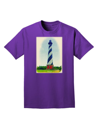 Watercolor Lighthouse 1 Adult Dark T-Shirt-Mens T-Shirt-TooLoud-Purple-Small-Davson Sales