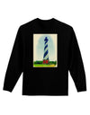 Watercolor Lighthouse 1 Adult Long Sleeve Dark T-Shirt-TooLoud-Black-Small-Davson Sales