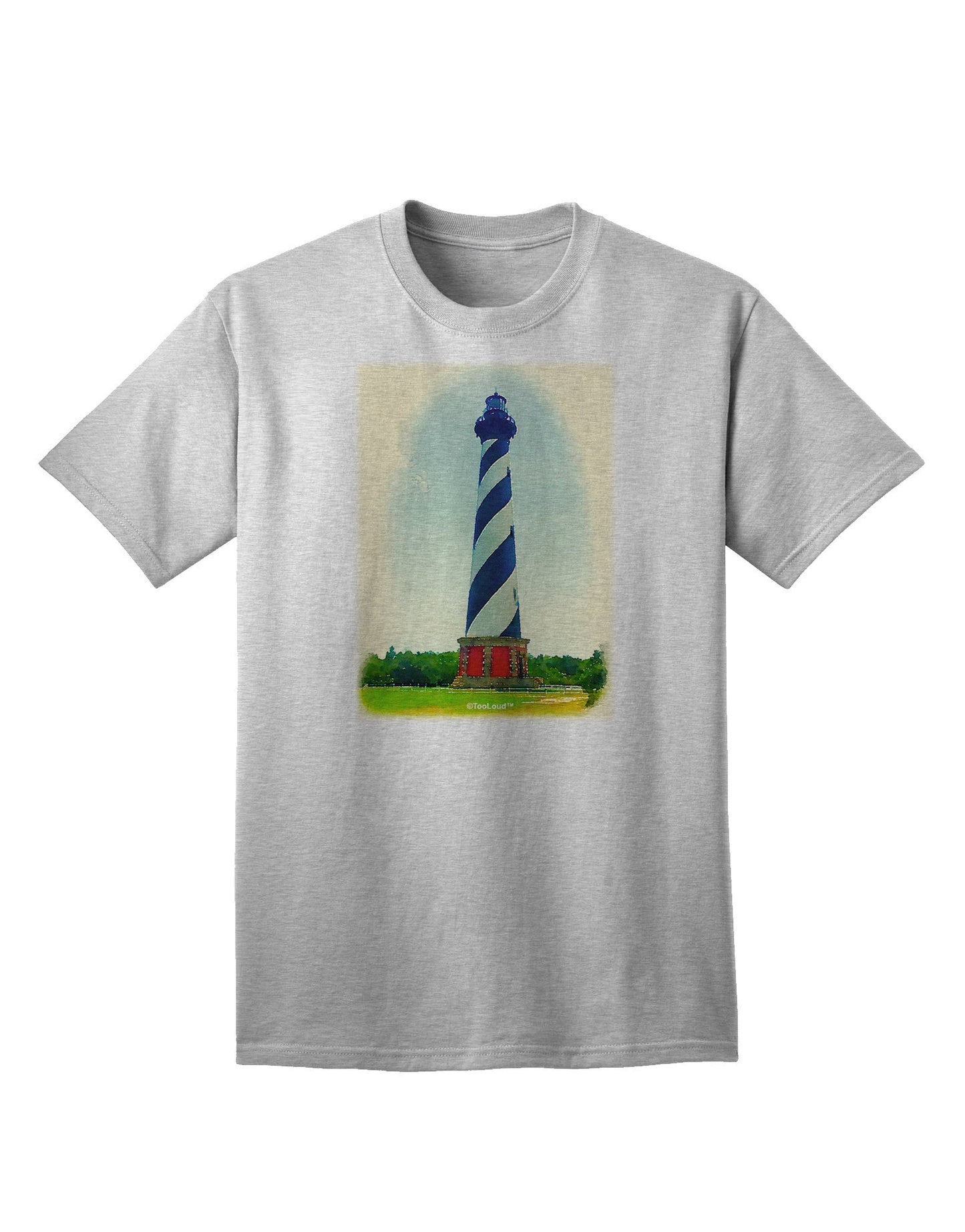Watercolor Lighthouse 1 Adult T-Shirt-unisex t-shirt-TooLoud-AshGray-Small-Davson Sales