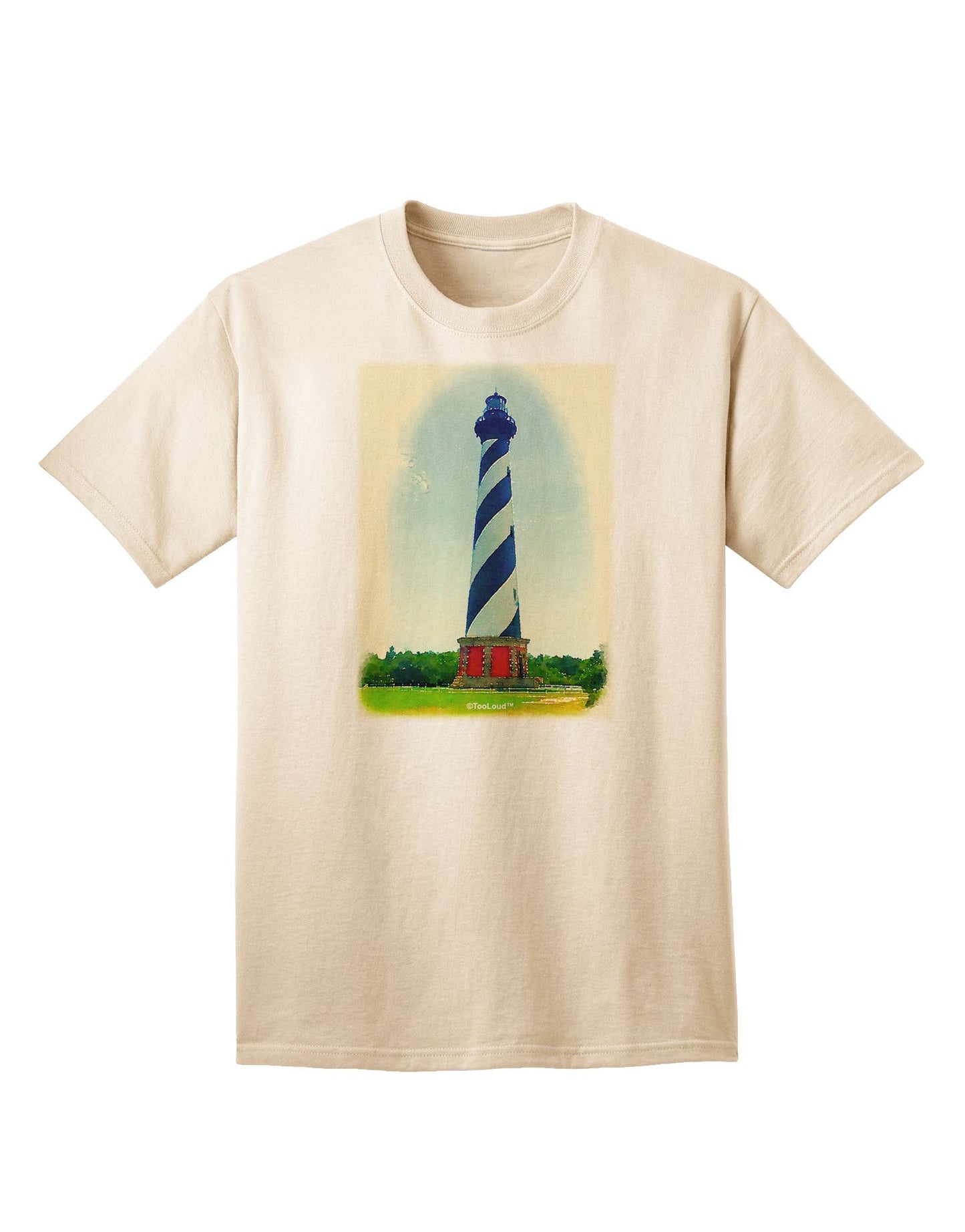 Watercolor Lighthouse 1 Adult T-Shirt-unisex t-shirt-TooLoud-Natural-Small-Davson Sales