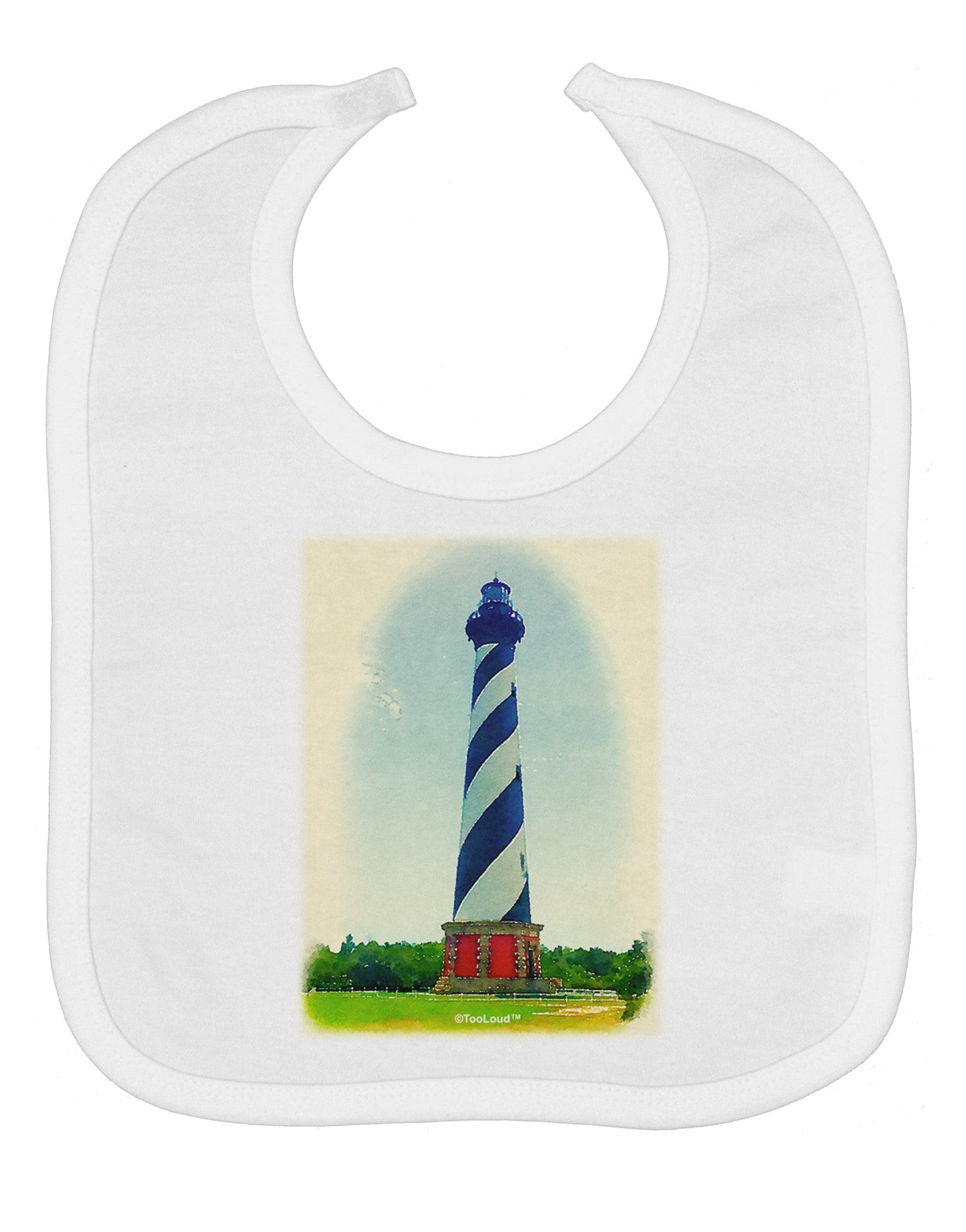 Watercolor Lighthouse 1 Baby Bib