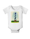 Watercolor Lighthouse 1 Baby Romper Bodysuit-Baby Romper-TooLoud-White-06-Months-Davson Sales