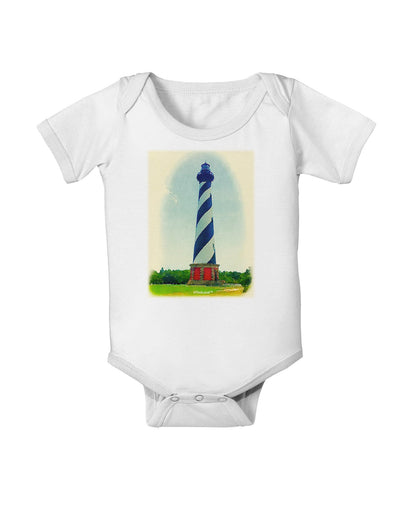 Watercolor Lighthouse 1 Baby Romper Bodysuit-Baby Romper-TooLoud-White-06-Months-Davson Sales