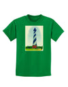 Watercolor Lighthouse 1 Childrens Dark T-Shirt-Childrens T-Shirt-TooLoud-Kelly-Green-X-Small-Davson Sales