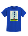 Watercolor Lighthouse 1 Childrens Dark T-Shirt-Childrens T-Shirt-TooLoud-Royal-Blue-X-Small-Davson Sales