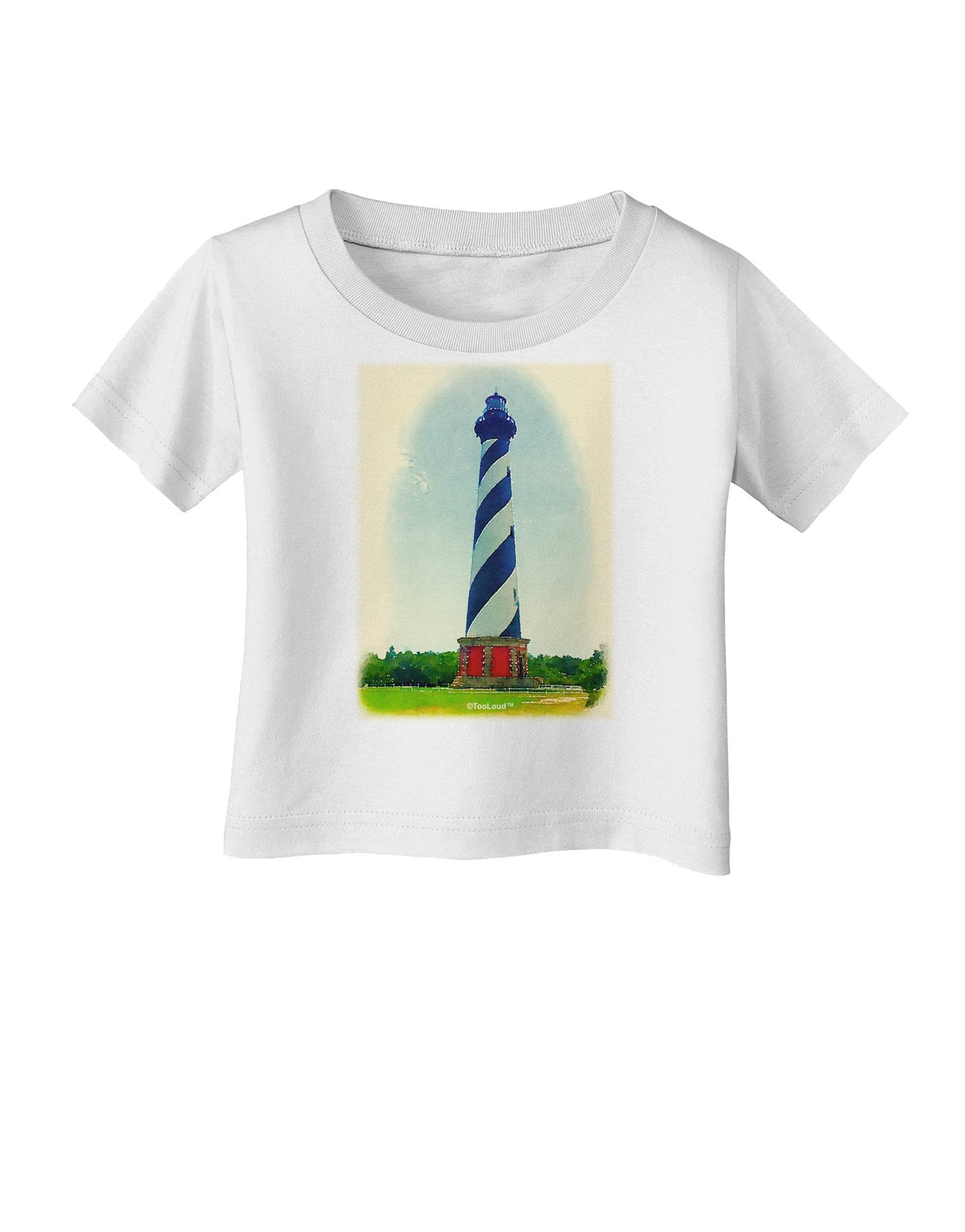 Watercolor Lighthouse 1 Infant T-Shirt-Infant T-Shirt-TooLoud-White-06-Months-Davson Sales