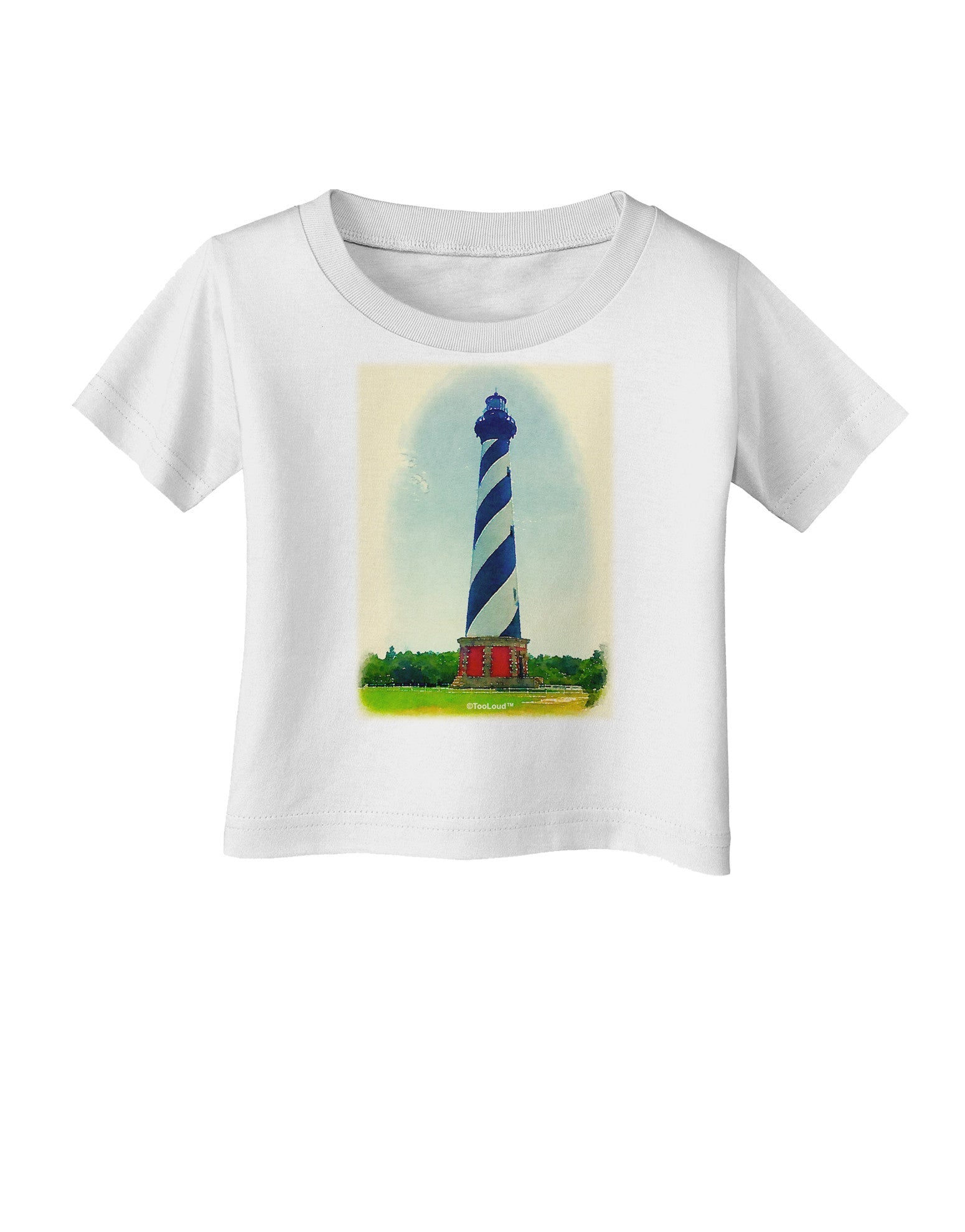 Watercolor Lighthouse 1 Infant T-Shirt-Infant T-Shirt-TooLoud-White-06-Months-Davson Sales