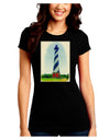 Watercolor Lighthouse 1 Juniors Crew Dark T-Shirt-T-Shirts Juniors Tops-TooLoud-Black-Juniors Fitted Small-Davson Sales