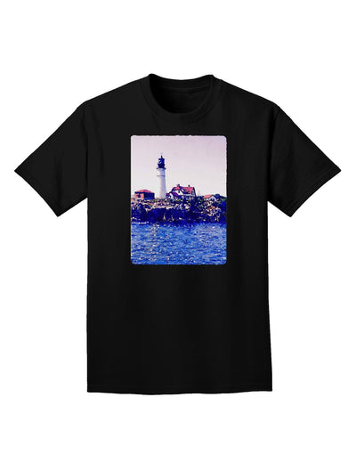 Watercolor Lighthouse 2 Adult Dark T-Shirt-Mens T-Shirt-TooLoud-Black-Small-Davson Sales