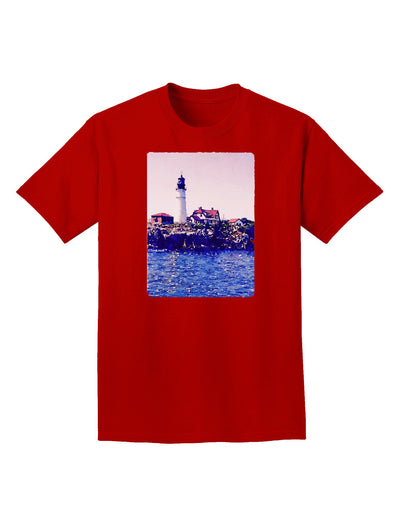 Watercolor Lighthouse 2 Adult Dark T-Shirt-Mens T-Shirt-TooLoud-Red-Small-Davson Sales