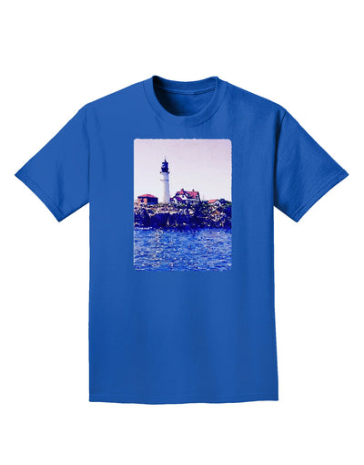 Watercolor Lighthouse 2 Adult Dark T-Shirt-Mens T-Shirt-TooLoud-Royal-Blue-Small-Davson Sales