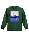 Watercolor Lighthouse 2 Adult Long Sleeve Dark T-Shirt-TooLoud-Dark-Green-Small-Davson Sales