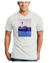 Watercolor Lighthouse 2 Adult V-Neck T-shirt-Mens V-Neck T-Shirt-TooLoud-White-Small-Davson Sales