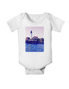 Watercolor Lighthouse 2 Baby Romper Bodysuit-Baby Romper-TooLoud-White-06-Months-Davson Sales