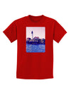 Watercolor Lighthouse 2 Childrens Dark T-Shirt-Childrens T-Shirt-TooLoud-Red-X-Small-Davson Sales