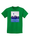 Watercolor Lighthouse 2 Childrens Dark T-Shirt-Childrens T-Shirt-TooLoud-Kelly-Green-X-Small-Davson Sales