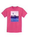 Watercolor Lighthouse 2 Childrens Dark T-Shirt-Childrens T-Shirt-TooLoud-Sangria-X-Small-Davson Sales