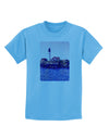 Watercolor Lighthouse 2 Childrens T-Shirt-Childrens T-Shirt-TooLoud-Aquatic-Blue-X-Small-Davson Sales