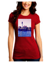 Watercolor Lighthouse 2 Juniors Crew Dark T-Shirt-T-Shirts Juniors Tops-TooLoud-Red-Juniors Fitted Small-Davson Sales