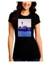 Watercolor Lighthouse 2 Juniors Crew Dark T-Shirt-T-Shirts Juniors Tops-TooLoud-Black-Juniors Fitted Small-Davson Sales