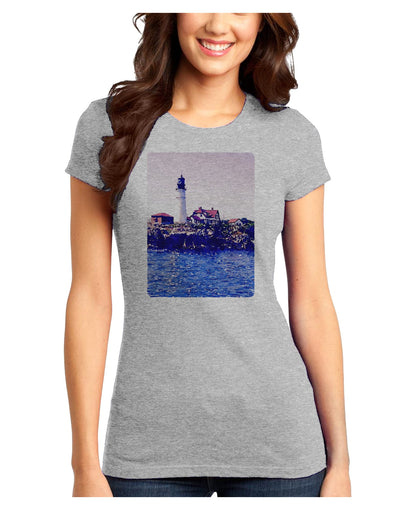 Watercolor Lighthouse 2 Juniors T-Shirt-Womens Juniors T-Shirt-TooLoud-Ash-Gray-Juniors Fitted X-Small-Davson Sales