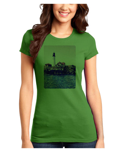 Watercolor Lighthouse 2 Juniors T-Shirt-Womens Juniors T-Shirt-TooLoud-Kiwi-Green-Juniors Fitted X-Small-Davson Sales