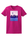 Watercolor Lighthouse 2 Womens Dark T-Shirt-TooLoud-Hot-Pink-Small-Davson Sales