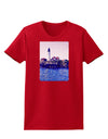 Watercolor Lighthouse 2 Womens Dark T-Shirt-TooLoud-Red-X-Small-Davson Sales