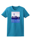 Watercolor Lighthouse 2 Womens Dark T-Shirt-TooLoud-Turquoise-X-Small-Davson Sales