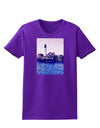 Watercolor Lighthouse 2 Womens Dark T-Shirt-TooLoud-Purple-X-Small-Davson Sales