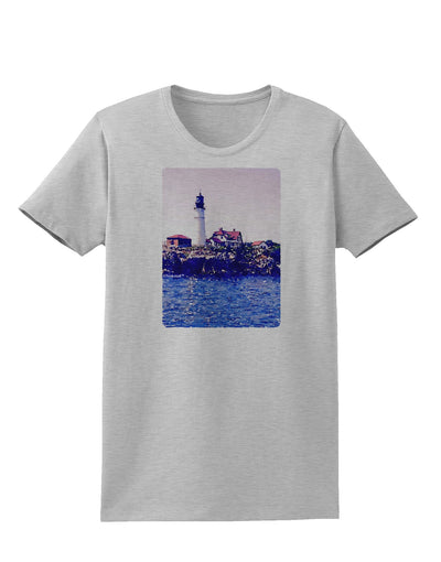 Watercolor Lighthouse 2 Womens T-Shirt-Womens T-Shirt-TooLoud-AshGray-X-Small-Davson Sales