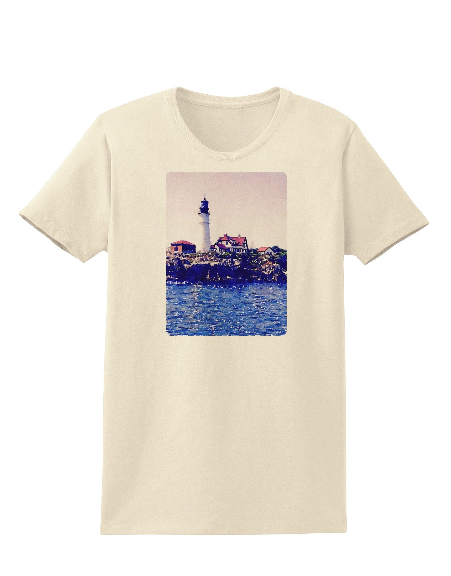 Watercolor Lighthouse 2 Womens T-Shirt-Womens T-Shirt-TooLoud-Natural-X-Small-Davson Sales
