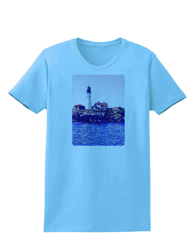 Watercolor Lighthouse 2 Womens T-Shirt-Womens T-Shirt-TooLoud-Aquatic-Blue-X-Small-Davson Sales