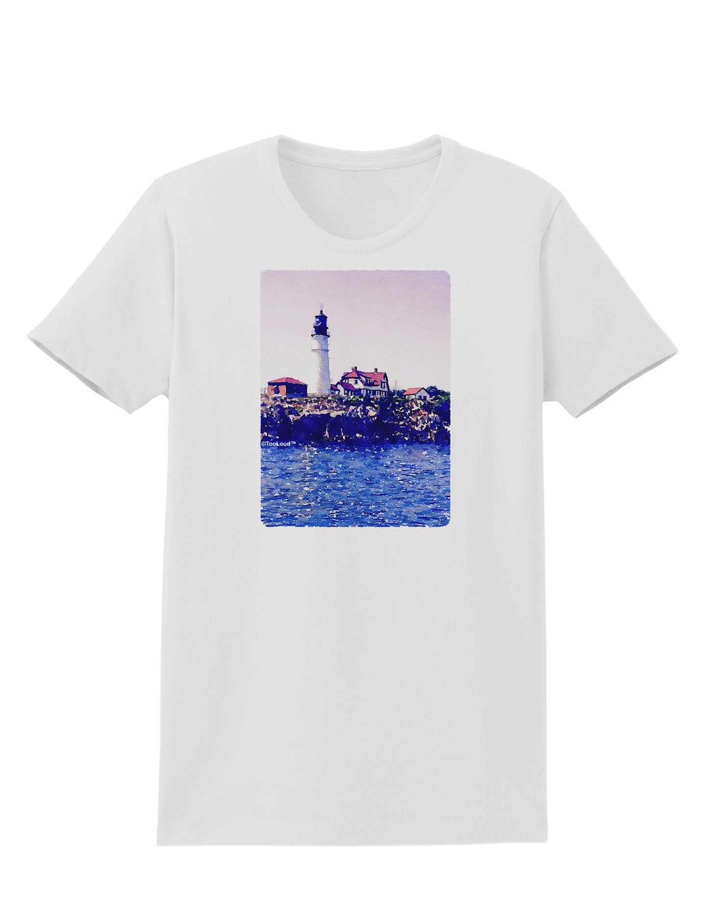 Watercolor Lighthouse 2 Womens T-Shirt-Womens T-Shirt-TooLoud-White-X-Small-Davson Sales