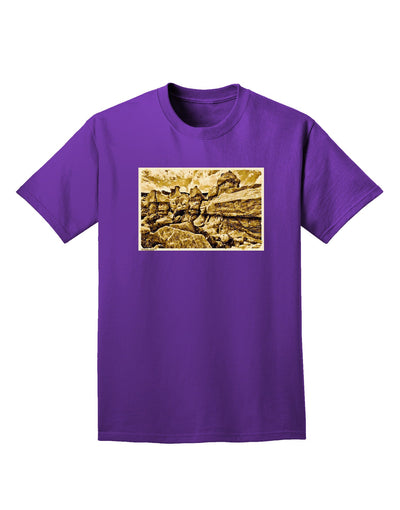 Watercolor Mountains Colorado Adult Dark T-Shirt-Mens T-Shirt-TooLoud-Purple-Small-Davson Sales